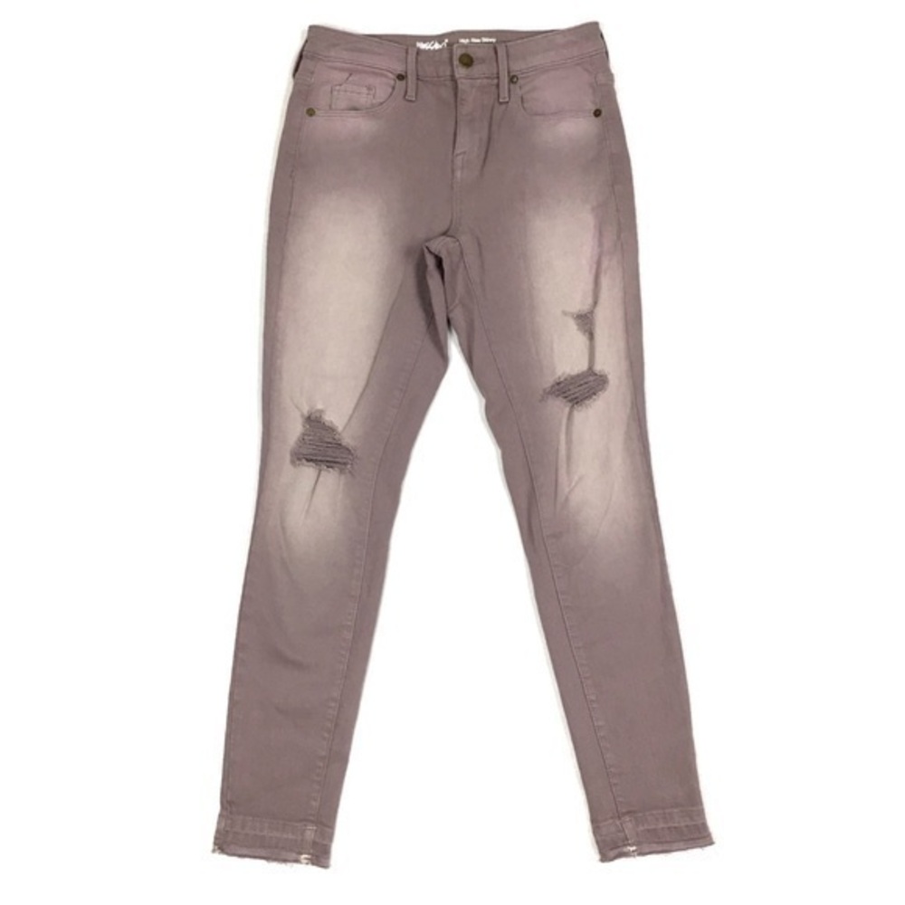 Mossimo Distressed Lilac High Rise‎ Skinny Jean